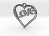 Heart "Love" Pendant 3d printed 