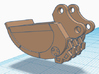 1/87th Excavator Roller Compaction Bucket 3d printed 