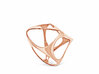 SquareSpace Ring 3d printed Rose Gold Plated Brass