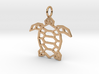 GG3D-021 3d printed Geometric origami sea turtle pendant