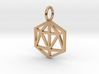 GG3D-024 3d printed Geometric origami lines pendant