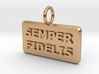 GG3D-048 3d printed Latin wording Semper Fidelis (Always Faithful) pendant