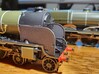 Lord Nelson smoke deflector (left-hand) 3d printed Shown on a Hornby Lord Nelson (Black natural versatile plastic))