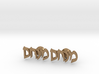 Hebrew Name Cufflinks - "Menachem" 3d printed 