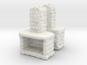 Stone Fireplace (x2) 1/100 3d printed 