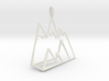 chic minimalist geometric mountain necklace charm 3d printed 