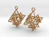 Koch Tetrahedron Earrings 3d printed 