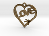 Heart Pendant "Love" (Offset 4.28mm) 3d printed 