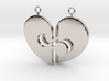 Heart Necklace Halves 3d printed 