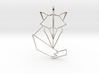 Woodland Animal Minimal Geometric Fox Necklace Pen 3d printed 