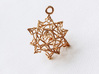 Stellated Dodecahedron Bauble 3d printed Natural Bronze