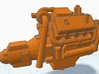 1/50th Diesel Truck Engine similar to Cat 3408 3d printed 