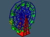 Ferris Wheel - Zscale 3d printed Render showing size vs 5'6" people