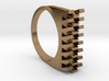 Tri-Fold Edge Ring - US Ring Size 07 3d printed Raw Brass Rendering