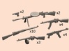 1/24  WW2 1944 Soviet riflemen weapons 3d printed 
