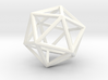 Wireframe Polyhedral Charm D20/Icosahedron 3d printed 