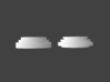 Artoo De Ago's 1:2.3 octagon ports, shallow ANH 3d printed Left: incorrect profile of the De Ago part. Right: somewhat closer profile.