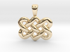 Entwined hearts [pendant] 3d printed 