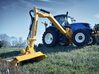 1/87th Mid Mount Tractor Boom w Mulching head 3d printed 