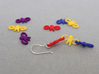 Monkey Earrings 3d printed Linking Monkey Earrings_shown in multiple materials