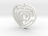 Heart maze pendant 3d printed 