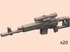 28mm SVD style sniper laser rifles 3d printed 