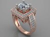 Engagement Solitaire Diamond Ring  3d printed Engagement Solitaire Diamond Ring  in 18kt Rose Gold