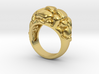 Woman's Future Ring, Gold Steel, with 573 code 3d printed 