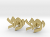 Hebrew Monogram Cufflinks - "Yud Tzaddei Mem" 3d printed 