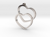 2 Hearts earrings 3d printed 