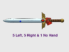 11x Energy Sword: Winged Hilt 3d printed 