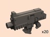 28mm SciFi Gyrojet guns (20) 3d printed 