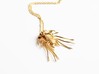 Dicranurus Trilobite Pendant - Paleontology  3d printed Dicranurus Trilobite in 14K gold plated brass