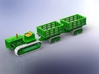 Caterpillar D8 w. Athey BT898 Trailers 1/144 3d printed 