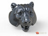 Tiger Face Ring jewelry 3d printed Antique Silver. Digital preview, not a photo