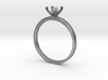 Plain Size 8 Ring - 6mm Gem - 4 prong v3 3d printed 