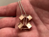 Origami-inspired pendant - "extruded boxes" 3d printed 