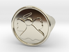 Dainty Angel Signet Ring Size 6.5 3d printed 