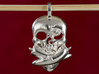 Fire Flame Hot Chili Pepper Skull  3d printed Hot chili pepper necklace pendant in polished sterling silver.