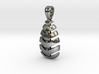 Striped egg [pendant] 3d printed 