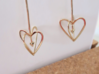 Heart Crown Earrings 3d printed 