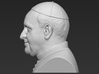 Pope Francis bust 3d printed 