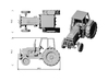 Farm Tractor Ver01. 1:160 Scale (N) 3d printed Dimensions at 1:160 Scale