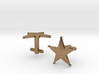 Sheriff's Star Cufflinks (1) Silver,Brass, or Gold 3d printed 