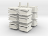 Concrete Block House with Shell Damage (x12) 3d printed 
