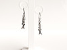 Zebrafish Earrings - Science Jewelry 3d printed Zebrafish earrings in polished silver
