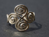 4 Spirals & Ovals Ring (Closed version ) - Size 17 3d printed 4 Spirals and ovals ring size 17
