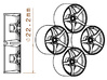 1/24 - 19'' Enkei RP03 - model car wheel (female) 3d printed 