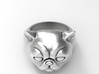 Exotic shorthair cat signet ring size 6.5 3d printed 