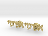 Hebrew Name Cufflinks - "Avrumi" 3d printed 